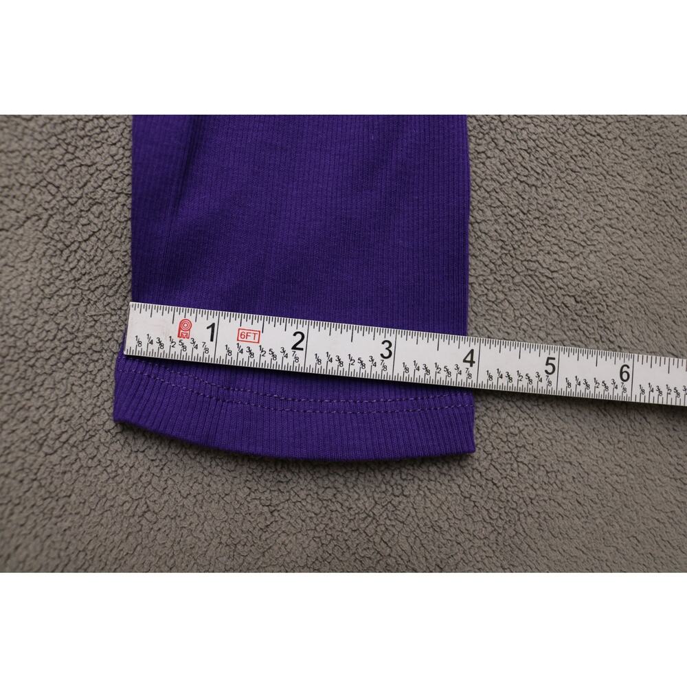 LAUREN RALPH LAUREN Shirt Womens XL Purple Long Sleeve Ruffle Collar Texture - Picture 8 of 12